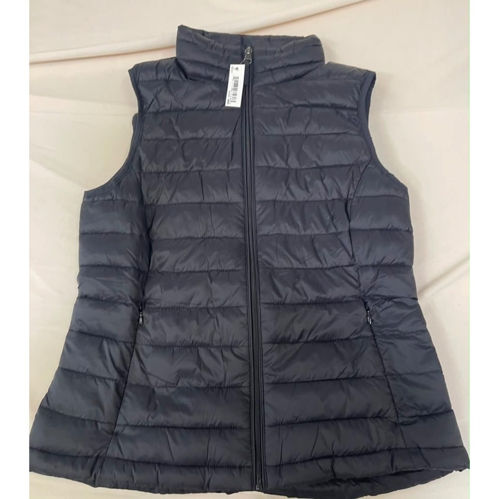 Amazon Essentials Womens Lightweight Water-Resistant Packable Puffer Vest Navy M